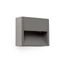 Luminaria de pared para exteriores GRADA LED IP54, plomo oscuro 