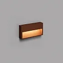 Faro Luminaria de pared para exteriores GRADA LED IP54, marrón oxidado 