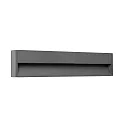 Luminaria de pared para exteriores GRADA LED IP54, plomo oscuro 