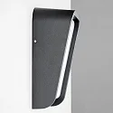 Faro Luminaria de pared para exteriores MASK LED IP65, plomo oscuro 