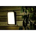 Faro Luminaria de pared para exteriores MASK LED IP65, plomo oscuro 