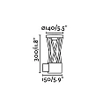 Faro Luminaria de pared para exteriores TWIST LED IP65, plomo oscuro 