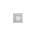 floor recessed luminaire LED 18 SQ HIGH POWER rigid, square IP67, stainless steel, satined 