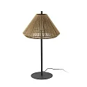 Luminaria de pie para exteriores SAIGON OUT E27 IP44, plomo oscuro, amarillo ocre 