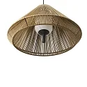 Faro Luminaria de suspensión para exteriores SAIGON OUT E27 IP44, plomo oscuro, amarillo ocre 