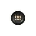 floor recessed luminaire TRAS 25L / 13° / 700MA 12 flames, rigid IP67, black matt dimmable