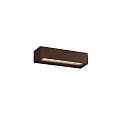 Luminaria de pared para exteriores DORO 220 de 2 llamas LED IP65, marrón oxidado 