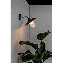 Faro Luminaria de pared WALLY E27 IP44, marrón oxidado 
