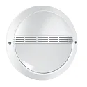 Luminaria de pared para exteriores con rejilla IP65, blanco 