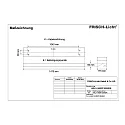 Luminaria fluorescente ARL144590T.5084DA controlable por DALI, asimétrico IP20, blanco regulable