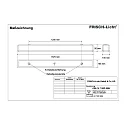 Luminaria para locales húmedos AWL147150P.6984 lang, conmutable, prismático IP50, blanco 
