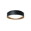 Luminaria de pared y techo PREMIUM ARCHITEKTUR Ø 30,8cm redondo IP40, negro, marrón cobrizo regulable