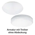 wall and ceiling luminaire 7465 Ø 36cm IP65, white dimmable