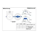 Frisch-Licht Luz downlight EDL2170H.1083 grande, redondo, para estación de trabajo VDU, UGR < 19 IP20, blanco 