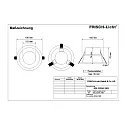 Frisch-Licht LED Recessed Downlight, round, 15W, 3000K, 1500lm, IP44, opal, white