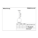 Frisch-Licht Luminaria colgante KPL6500G.5584C conmutable IP40, cromo 
