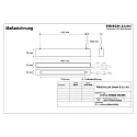 Frisch-Licht Viga luminosa MICROPAL®, UGR<19 / 1407MM / 830 directa, multipower, con juego de suspensión IP40, negro 
