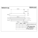 Frisch-Licht Viga luminosa MICROPAL®, UGR<19 / 1407MM / 840 controlable por DALI, directa, con juego de suspensión IP40, negro regulable