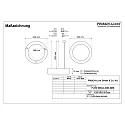 Frisch-Licht pendant luminaire Ø 62CM CCT Switch, direct, UGR < 19, multipower, ring shape IP40, black 