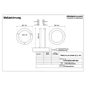 Luminaria colgante Ø 80CM controlable por DALI, CCT Switch, directa, UGR < 19, forma del anillo IP40, negro regulable