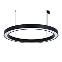 pendant luminaire Ø 150CM DALI controllable, CCT Switch, direct, UGR < 19, ring shape IP40, black dimmable