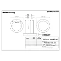 Luminaria colgante Ø 189CM controlable por DALI, CCT Switch, directa, UGR < 19, forma del anillo IP40, negro regulable
