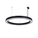 pendant luminaire Ø 62CM CCT Switch, direct / indirect, UGR < 19, multipower, ring shape IP40, black dimmable