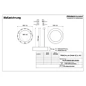 Frisch-Licht Luminaria colgante Ø 62CM CCT Switch, directo / indirecto, UGR < 19, multipower, forma del anillo IP40, negro regulable