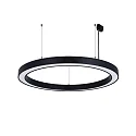 pendant luminaire Ø 80CM CCT Switch, direct / indirect, UGR < 19, multipower, ring shape IP40, black 