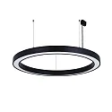 pendant luminaire Ø 98CM CCT Switch, direct / indirect, UGR < 19, multipower, ring shape IP40, black 