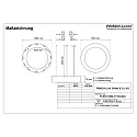 Luminaria colgante Ø 150CM CCT Switch, directo / indirecto, UGR < 19, multipower, forma del anillo IP40, negro regulable