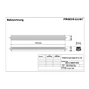 Frisch-Licht Luminaria para locales húmedos WNL149466PC.7084 grande, 3 polos, resistente a los impactos IP66, gris 