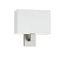 Knapstein Wall luminaire 823, nickel matt, shade chintz white - square
