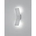 Luminaria de pared ADA de 2 llamas, angular IP20, níquel mate regulable