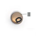 Luminaria de pared MEGGI redondo IP20, níquel mate regulable