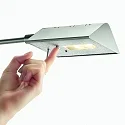 Knapstein Luminaria para leer EDDA regulable, ajustable IP20, níquel mate regulable