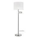 floor lamp LILO-S cylindrical, adjustable, with pull switch chain E27 IP20, mat, brass, white dimmable