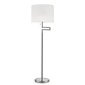 Luminaria de pedestal LILO-S cilíndrico, ajustable, con cadena de interruptor de tiro E27 IP20, cromo, níquel mate