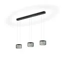 Luminaria colgante SIDRA-3 Arriba-Abajo, ajustable, controlable con gestos IP20, negro regulable