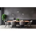 Knapstein pendant luminaire SIDRA-3 up / down, adjustable, controllable with gestures IP20, black dimmable