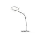 Knapstein table lamp TESSA-T-FLEX with flex arm, controllable with gestures IP20, anthracite, grey dimmable