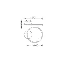 ceiling luminaire SOLEA round IP20, nickel matt dimmable
