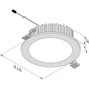 Hera Recessed LED luminaire Dynamic FR 215-LED, IP20, Ø 23cm, 24W 2700-5000K 1700-2500lm 100°, CRi>90, white