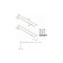 Luminaria de subestructura MODULITE F-USB 1200MM con interruptor, con conexión USB, con cable a través de IP20