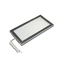 Luminaria de subestructura LED SKY plano, con enchufe IP20, acero inoxidable