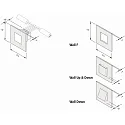 Luminaria empotrable WALL IF con sensor, radiación lateral, con difusor IP20, blanco  1,8W 90lm 3000K 120° 120° CRI 80