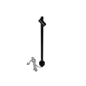 Luminaria de diseño MONO SPOT de 1 llama, pequeño, ajustable IP20, negro mate regulable