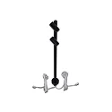 Luminaria de diseño LED DUO SPOT ajustable IP20, satinado, negro mate regulable