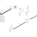 Hera LED line luminaire LED EcoLite F, IP20, 230V, 60cm, 7W 3000K 630lm 170°