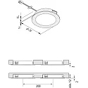 Hera Recessed LED area light luminaire FAR 68-LED, IP44, round, LED24 connection, CRi>90, 3000K 270lm 110°, black